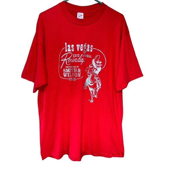 Vintage Rodeo Smith & Wilson T Shirt 1993 Jerzee Tag XL - Picture 2 of 3